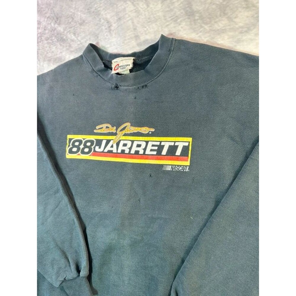 Vintage Competitors View Y2K Nascar Dale Jarrett Sweatshirt Thrashed XXL